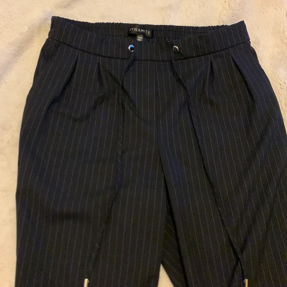 Dynamite Black Pinstripe Trouser Jogger Size XS - Picture 4 of 7